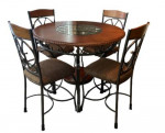 Ashley Glambrey Wood and Glass Dining Table + Chairs