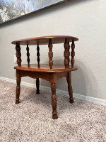 George B Bent Solid Wood Antique Two Tier Maple Colonial Accent End Table