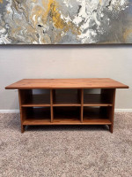 47 Inch Entry Table Storage Shelving Unit Shoe Storage Coffee Table