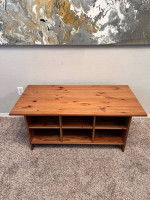47 Inch Entry Table Storage Shelving Unit Shoe Storage Coffee Table