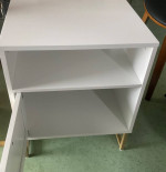Mina White/Gold Accent Table/Night Stand
