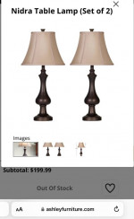 (1) Nidra Table Lamp by Ashley Furniture