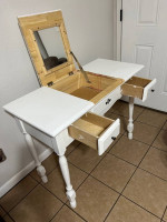 Vanity Table with Flip-Top Mirror 2 Drawers