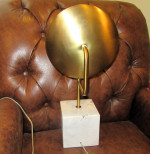 Intertek Hextra Brass Reflector Table Lamp Marble Base HX-T1429