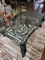 Coffee Table - Iron & Glass beveled
