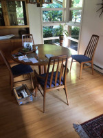 “ EVA” chairs and table of 6 Niels koefoed