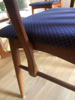 “ EVA” chairs and table of 6 Niels koefoed