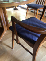 “ EVA” chairs and table of 6 Niels koefoed