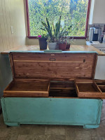 RUSTIC (REAL) FARM TABLE AND BENCHES
