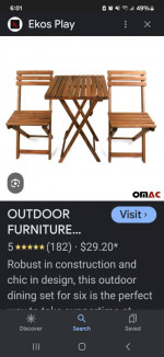 Table and 2 chairs