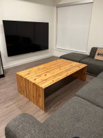 Modern Solid Cedar Hand Made Waterfall Coffee Table