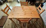 IKEA Ingo Pine Table - IKEA Ivar Pine Chairs - IKEA Justina Chair Cushions
🌿