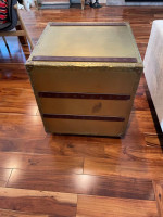 Brass Rolling End Table(Restoration Hardware Look)