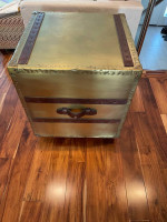Brass Rolling End Table(Restoration Hardware Look)