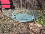 Glass coffee table