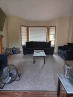 Sofa love sea chair and autumn it.Dining table with six chairs and a l