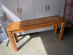 Wood console table