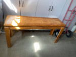 Wood console table