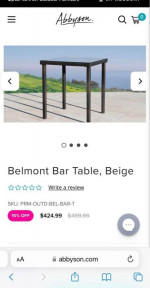 Wicker Belmont Bar Table