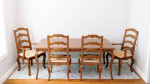 Antique French Provincial Dining Table + Chairs