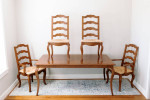 Antique French Provincial Dining Table + Chairs
