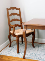 Antique French Provincial Dining Table + Chairs