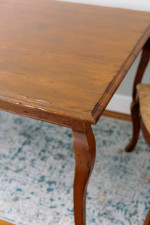 Antique French Provincial Dining Table + Chairs