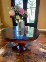 Round table with chairs