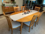 Dining room table and chairs