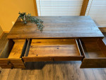 Moving sale-desk, coffee table, closet
