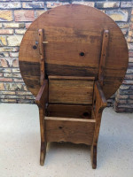 Antique flip top Table to Chair