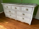 Wicker Dresser and side table/seat