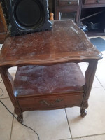 End table with bottom  drawer