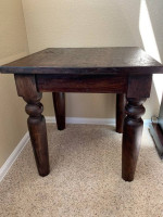 Distressed, Solid Wood Side / End Table - Heavy!