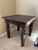 Distressed, Solid Wood Side / End Table - Heavy!