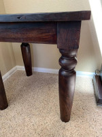 Distressed, Solid Wood Side / End Table - Heavy!
