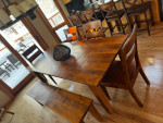 Dining Table, 4 chairs, 1 bench