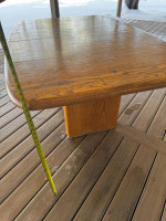 Dining table, 5 chairs, 2 table extenders