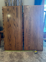 Dining table, 5 chairs, 2 table extenders