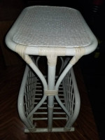 Wicker End Table w/ Magazine Rack *** NICE ***