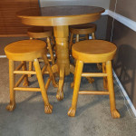 BILLIARD BAR POOL ROOM TABLE AND CHAIRS BALL AND CLAW CLAWFOOT