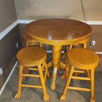 BILLIARD BAR POOL ROOM TABLE AND CHAIRS BALL AND CLAW CLAWFOOT