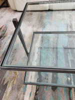 Glass coffee table