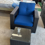 Wicker Rattan Chair & Table
