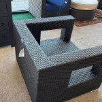 Wicker Rattan Chair & Table
