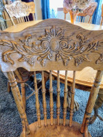 Modern Oak Clawfoot Dining Table and Chairs Dining Set Bent Wood