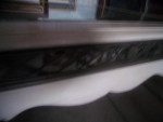SQUARE SOLID WOOD COFFEE TABLE RUST IRON SIDES GLASS TOP