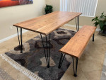 Beautiful Brand New Solid Acacia Wood Live Edge Dining Table
