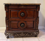 Nightstand Side Table with metal Base