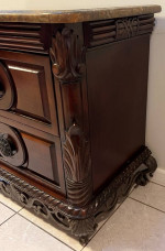 Nightstand Side Table with metal Base